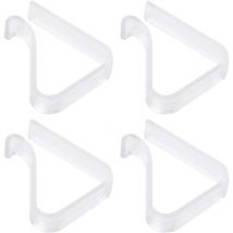 Lot de 4 pinces à nappe, pinces à nappe, pinces à nappe, accessoires pour nappe d'extérieur, cintres pour nappe d'extérieur, crochets pour nappe