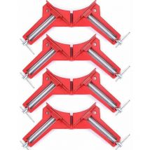Stol - Pince d'angle de menuiserie 90 degrs, jeu de mchoire d'angle 4 pices, tau de travail du bois rglable, pince d'angle pour souder