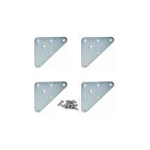 Lot de 4 plaques de montage pour pieds de meubles avec filetage M8 avec vis fourni