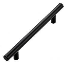 Lot de 4 Poignée Noir de Meuble Cuisine en Acier Inoxydable, Trous de 128 mm Entraxe Poignées de Meubles en Acier Inoxydable-