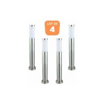 Horoz Electric - Lot de 4 potelets Defne-5 - Inox