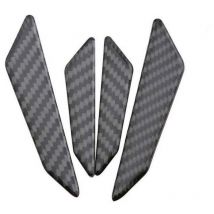 Euritecsa - Lot de 4 protections latérales de porte de voiture universelles - Fibre de carbone