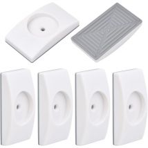 Lot de 4 protections murales pour grille d'escalier et de porte Dispositif de fixation de protection de grille Protections murales Tampons de