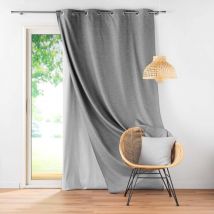 Lot de 4 Rideaux à Oeillets avec Doublure Amovible (140 x 260 cm) Coverline Anthracite, Thermiques & 100% Occultant