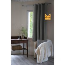 Lot de 4 rideaux occultants à oeillets – 140 x 180 cm – Petite Hauteur Anthracite