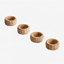 Lot de 4 ronds de serviette Orya Sklum naturel