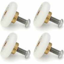 Lot de 4 roulettes de rechange pour portes de douche coulissantes, diamètre 19 mm