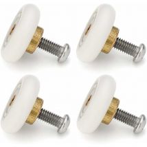 Lot de 4 roulettes de rechange pour portes de douche coulissantes, diamètre 19 mm