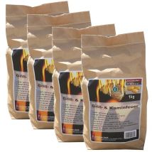 Lot de 4 sacs d'allume-feux - 1 kg