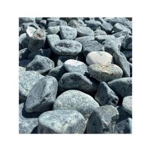 King Matériaux - Lot de 4 sacs de +/- 20 kg - Galet De Marbre Vert 25/40