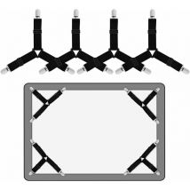 Lot De 4 Sangles Élastiques Triangulaires Avec Pinces Pour Draps De Lit, Housses De Matelas, Coussin De Canapé