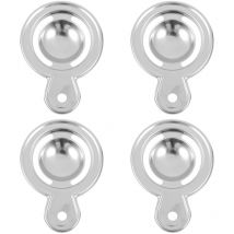 Lot de 4 séparateurs d'œufs en acier inoxydable, filtres à blancs d'œufs (argent)