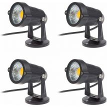 Lot de 4 Spot LED 3W 220V Spots Jardin Orientables Luminaires Extérieur Jardin Terrasse