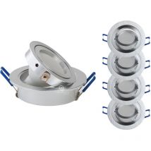 Lampesecoenergie - Lot de 4 spot led encastrable orientable 5w eq. 50w, blanc froid ref.64856000