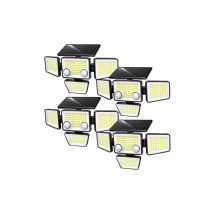 Lot de 4 Spots Solaires fairview Noir abs H15cm