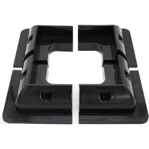 Lot de 4 supports de panneau solaire, en plastique ABS, équerre de fixation d'angle sans perçage, kit de montage pour toit, camping-car, bateau (noir)