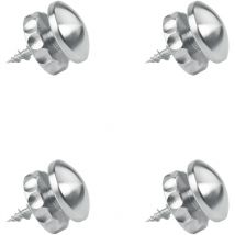 Lot de 4 Supports miroirs réglables Alu L'attachante