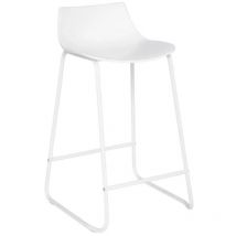 Pegane - Lot de 4 tabourets de bar en polypropylène coloris Blanc - Longueur 47 x profondeur 48,5 x hauteur 82,5 cm