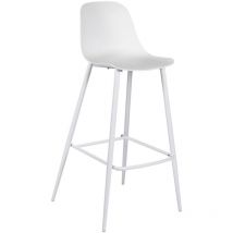 Webmarketpoint - Frida - Tabouret en polypropylène blanc - Lot de 2 pcs