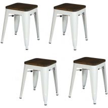 Urban Living - Lot de 4 tabourets vintage