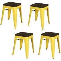 Urban Living - Lot De 4 Tabourets Vintage