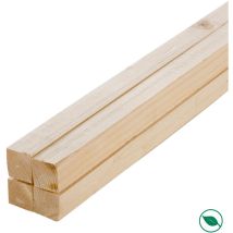 Lot de 4 tasseaux sapin rabotés 2400 x 44 x 44 mm - pefc 70%