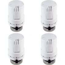 Fluidheat - Lot de 4 Têtes thermostatique blanche TH1 M30 1.5