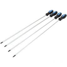 Lot de 4 tournevis torx super longs 450 mm t15, t20, t25, t30