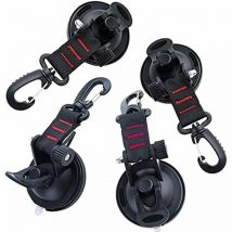 Costjj - 4 ventouses d'ancrage avec fixation à ventouse pour voiture, camping, bâche, accessoire ventouse multifonction pour tentes comme auvent