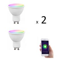 Lot de 4 x Ampoule GU10 led connectée rvb 4,8W 380 lm