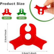 Bluedeer - Lot de 40 pinces de support pour plantes à faible charge - 90° - Pour plier les troncs des plantes et changer la direction de la
