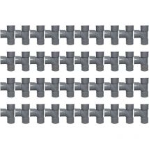 First Plast - Lot de 40 Tés pied de biche pvc 87°30 Femelle Femelle Ø50
