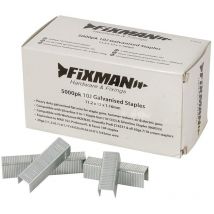 Lot de 5 000 agrafes galvanisées 10J 11,2 x 12 x 1,16 mm Fixman 810318