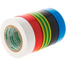 Lot 5 adhésifs 15 mm x 10m 5 couleurs