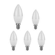 V-tac - Lot de 5 Ampoules led E14 C37 3,7W VT-1818 fs - 180 ° - Blanc neutre - 4000K