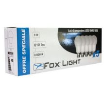 Lot De 5 Ampoules Led Smd B22 9w 3000k 810 Lumens