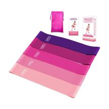 Lot de 5 bandes d'exercice pour entraînement à domicile Rose