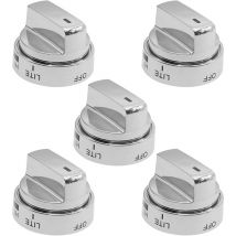 Lot de 5 boutons de rechange universels en métal durable pour table de cuisson - Faciles à utiliser
