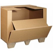 Caisse avec abattant - Qualité DD90 1180 x 780 x 750mm - lot de 5 caisses