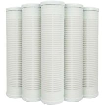 Lot De 5 Cartouches Lavables Nylon Filtre À Eau Sédiments 9 Pouces 3/4 - 60 Microns Fabriquées En France