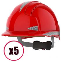 Lot de 5 casques de protection avec ventilation Evolite CR2 Mid Peak JSP EN397