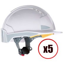 JSP - Lot de 5 casques de protection avec ventilation Evolite CR2 Ratchet EN397