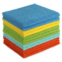 Lot de 5 Chiffon, microfibre et lingette, Torchons Lavette Microfibre Ménage Plus Doux, Plus Absorbants, Non Pelucheux, pour Maison, Cuisine,