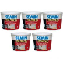 Semin - Lot de 5 colles pour papiers peints en pâte Sem-Pro xxl - prêt à l'emploi - pot de 5 kg