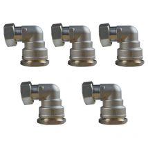 Lot de 5 Coudes laiton droit pehd Ø25 Femelle écrou libre 3/4 (20/27) - acs 16 Bars Arco