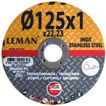 Leman – Fächerschleifscheiben 125 mm für Edelstahl – 5 Stück – 125 mm, 1,6 mm, 22,23 mm, 12250 U/min