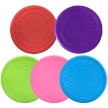 Feiyue - Lot de 5 disques pour chien en plein air, jouet à mâcher pour chien, jouet à lancer, jouet d'extérieur pour chiot, jouet volant pour chien