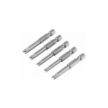Tigrezy - Lot de 5 embouts de tournevis en acier allié S2, longueur 50 mm 1/4' à tige hexagonale, jeu d'embouts de tournevis magnétiques en forme de