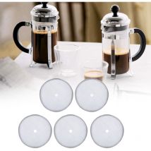 Rapanda - Lot de 5 filtres à café en acier inoxydable pour cafetière à piston de 600 ml