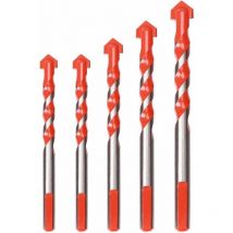 Mezheng - Lot de 5 Foret Carrelage Verre,Foret Gres Cerame,Foret Diamant, Mèche pour carrelage, 6 mm,8 mm,10 mm,12 mm Forets multi-matériaux pour